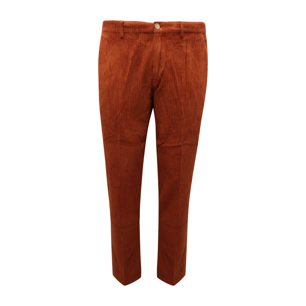 Cruna Brown S.brera 1007 Brera Velvet Trousers - Male - Slim-Fit Trousers - Xs - Trousers