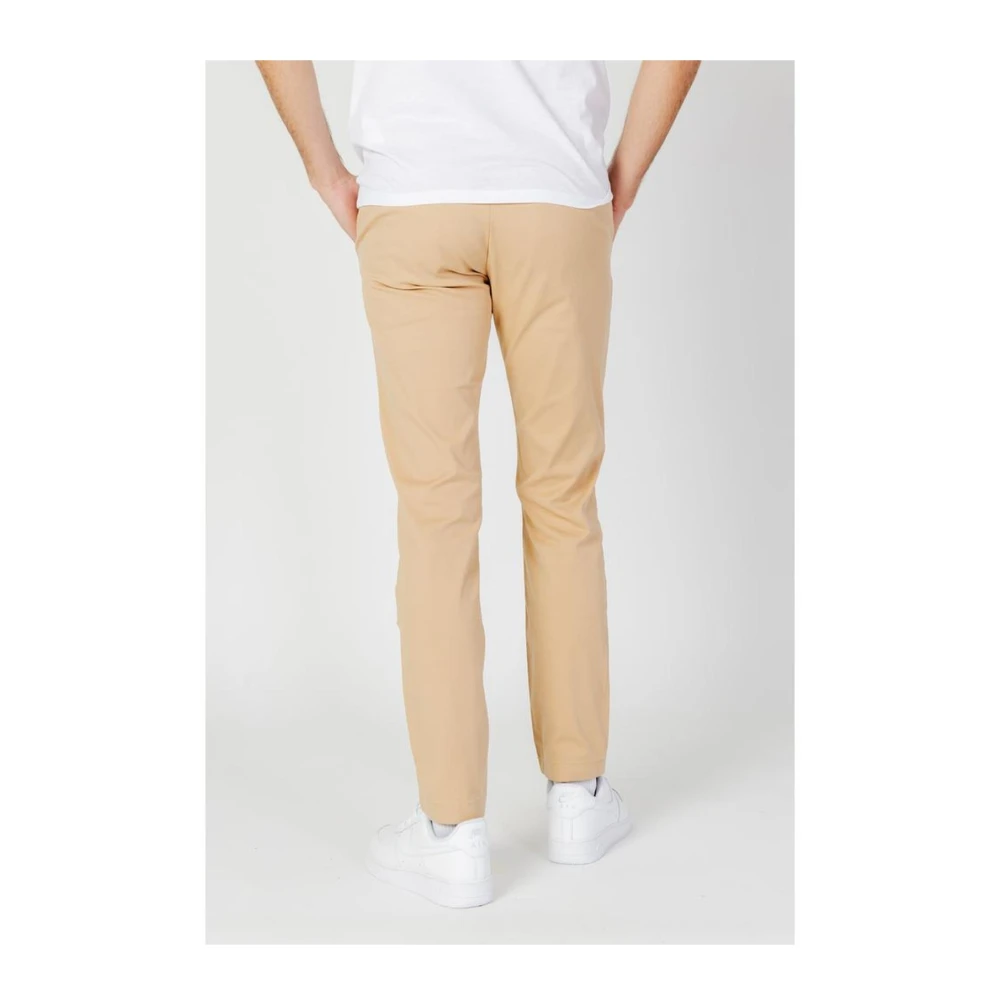 Tommy Jeans Tapered Katoenen Broek Beige Heren