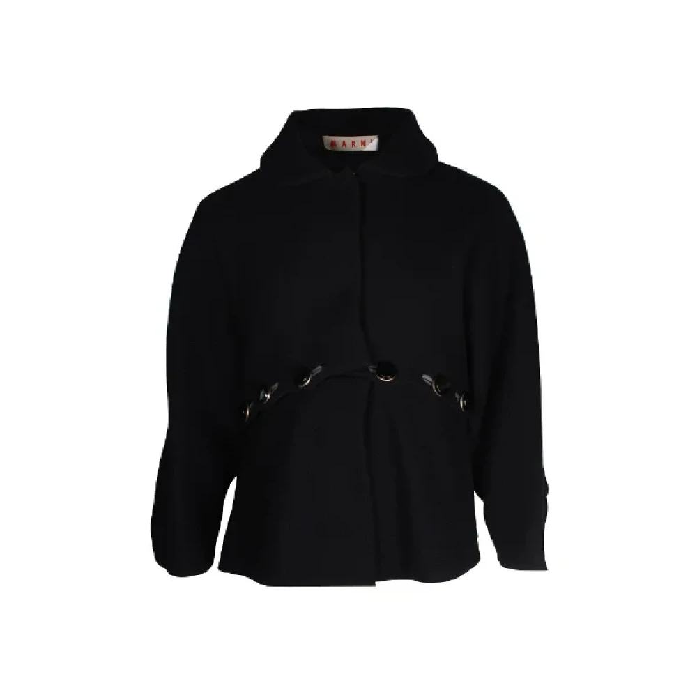 Marni Pre-owned Wool outerwear Black Dames
