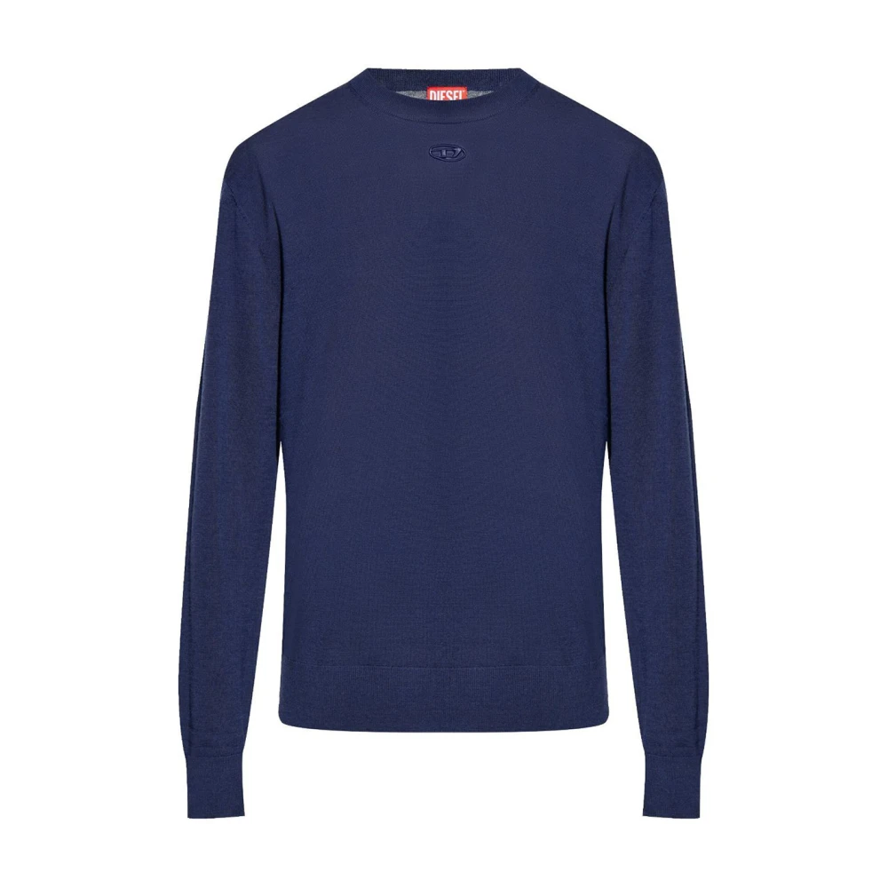 Diesel Men's Blue Round-Neck Knitwear, S, K-Garth Jumper
