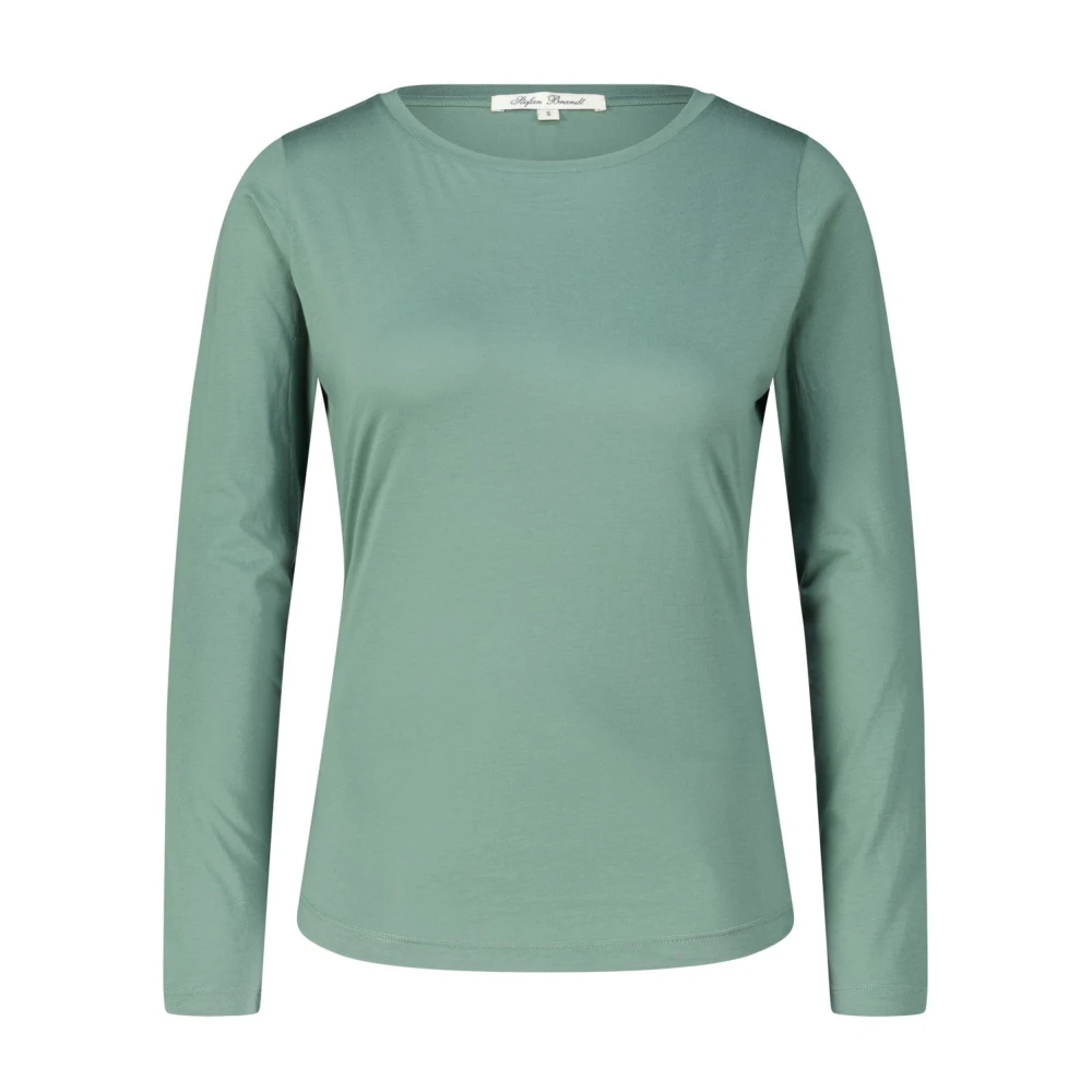 Stefan Brandt Tijdloos shirt met lange mouwen Green Dames