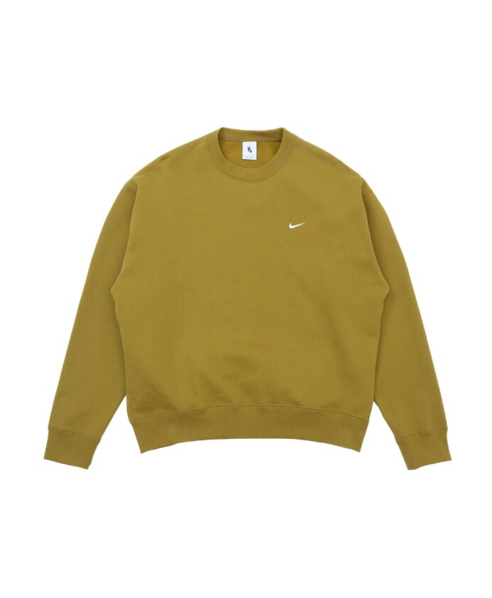 sweat-col-rond-en-molleton-vert-beige