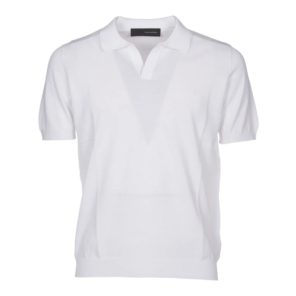 Tagliatore Herenkleding T-shirts Polo's Wit Ss25 White Heren