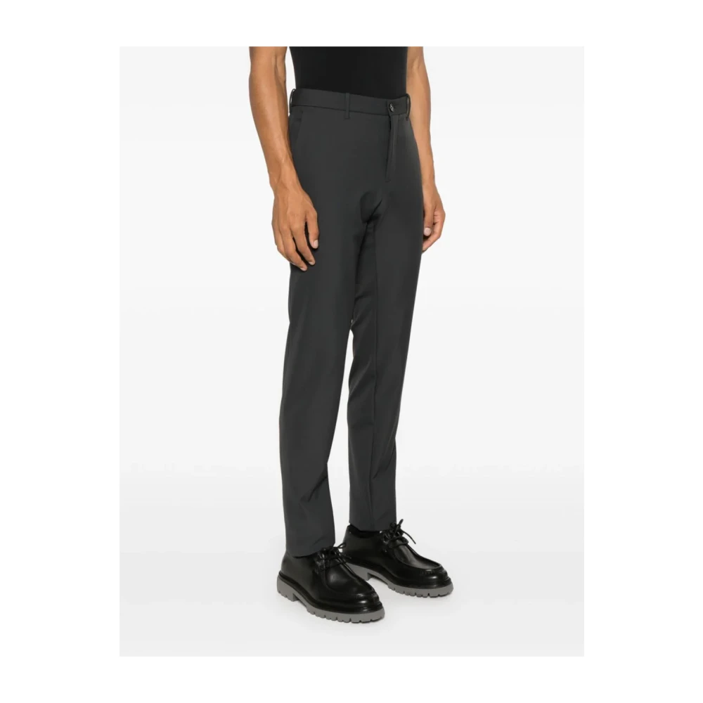 Incotex Slim Fit Grijze Pantalon Black Heren