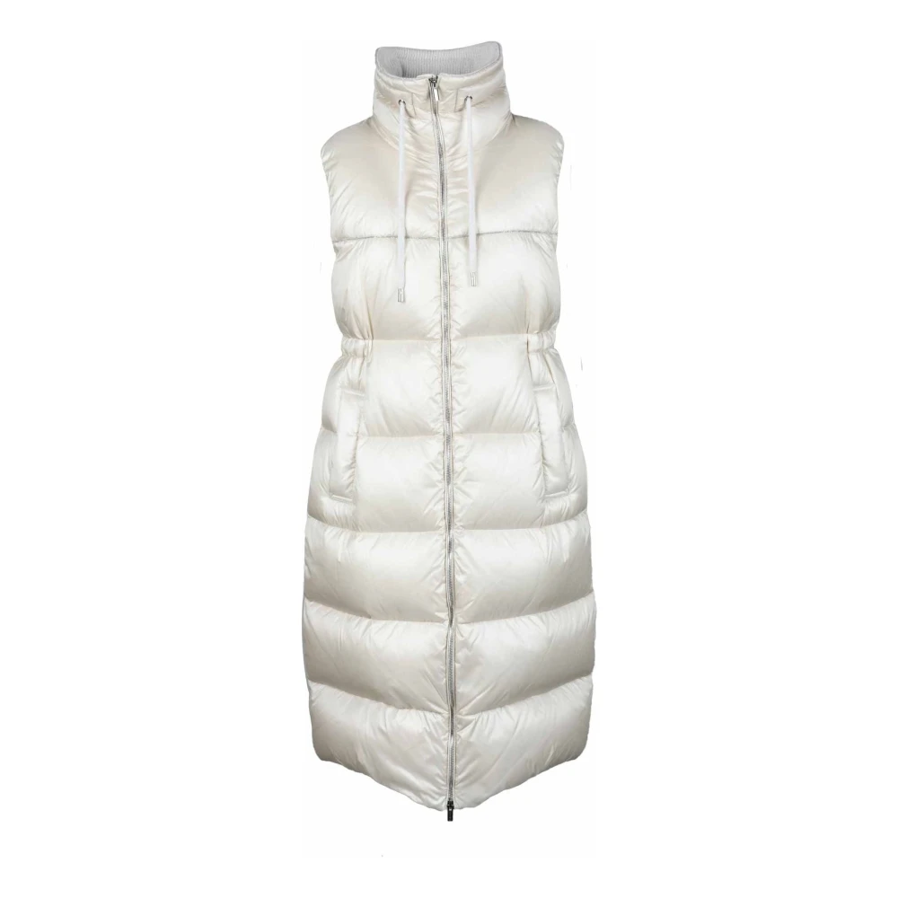 PESERICO Nylon Gewatteerde Jas White Dames