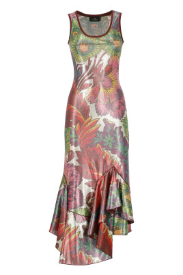 floral-sleeveless-dress-with-flounce-hem