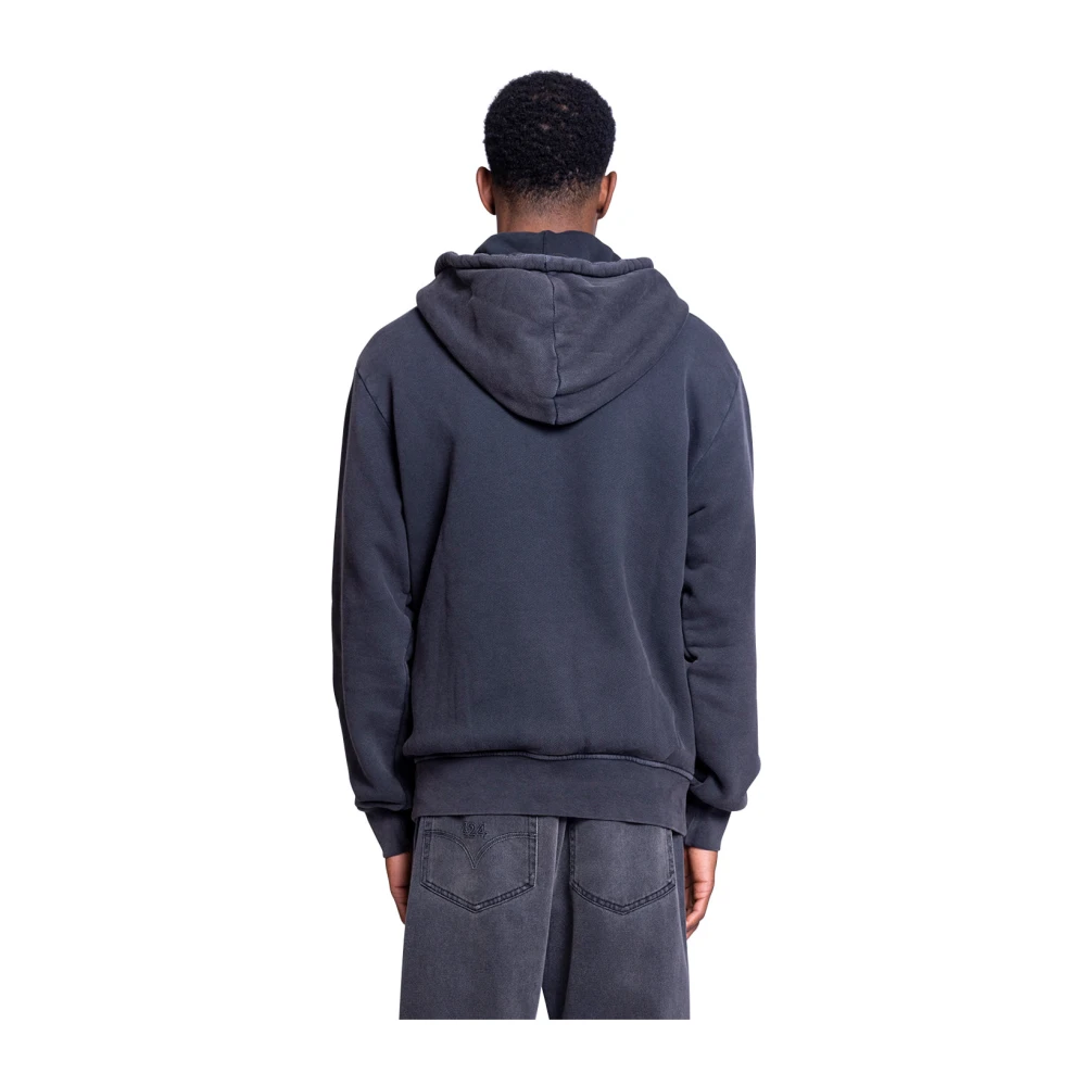 424 Zwarte Alias Hoodie met Trekkoord Capuchon Black Heren