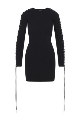 clara knit mini dress Clara Contrast Knit Skater Mini Dress for Women