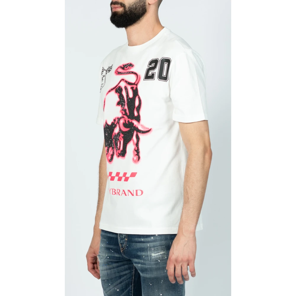 My Brand Bull Racing Crew Tee White Heren
