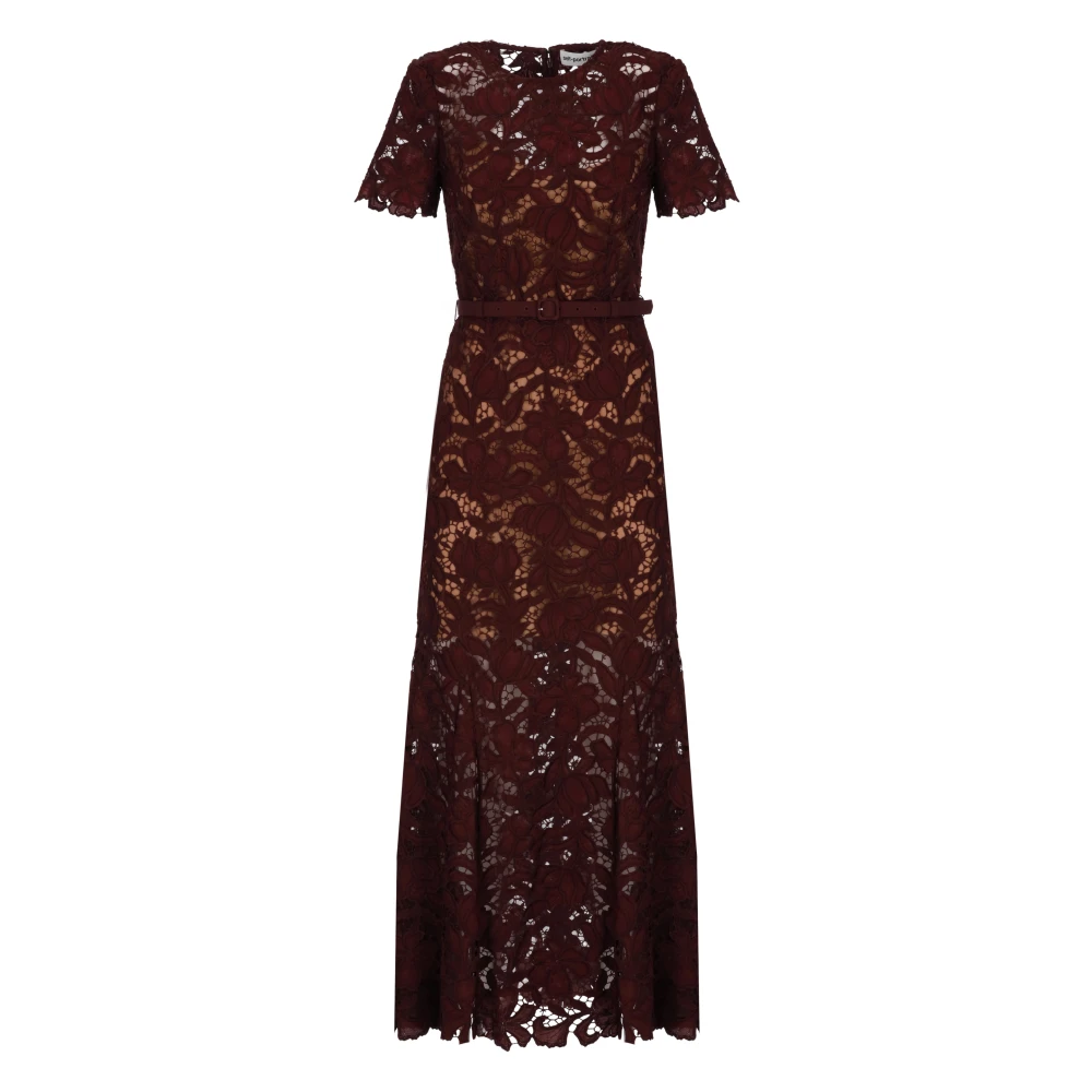 Self Portrait Lace Midi Dress - Female - Maxi Dresses - Purple - S - Dresses