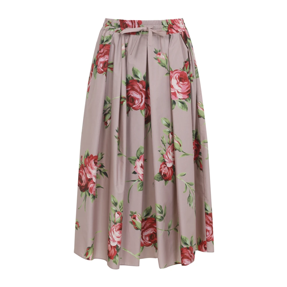 Dolce & Gabbana Multicolor Cotton Midi Skirt - Female - Midi Skirts - L - Skirts