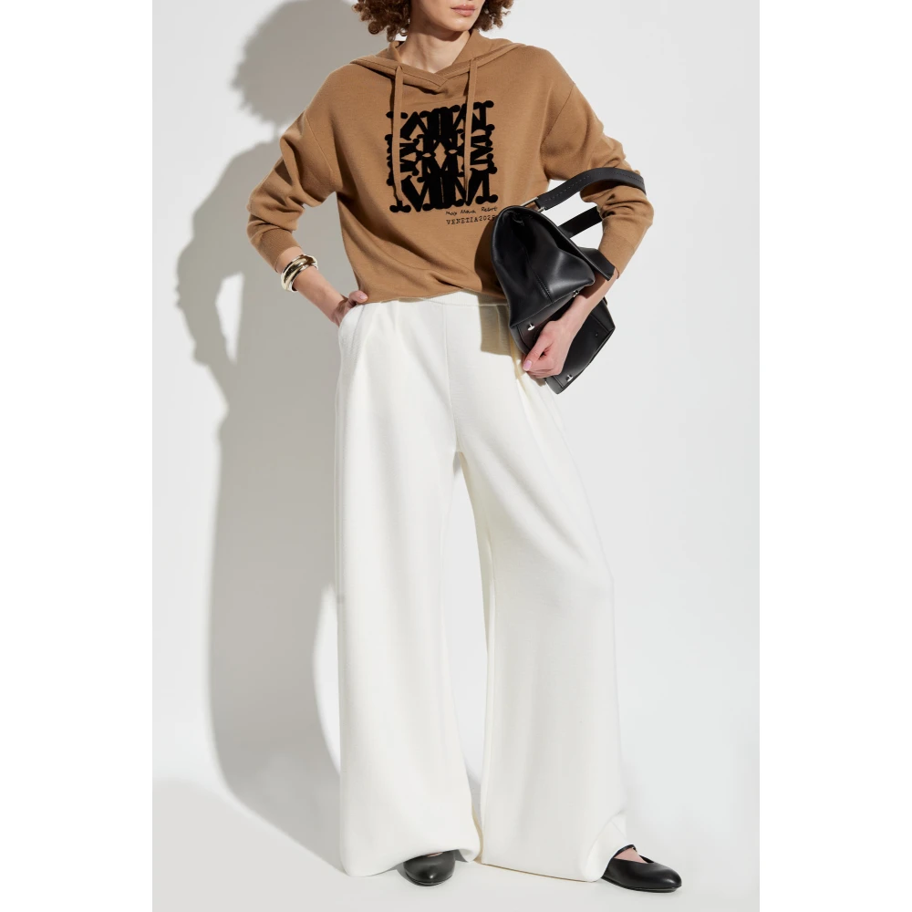 Max Mara Wollen hoodie Sfinge Brown Dames