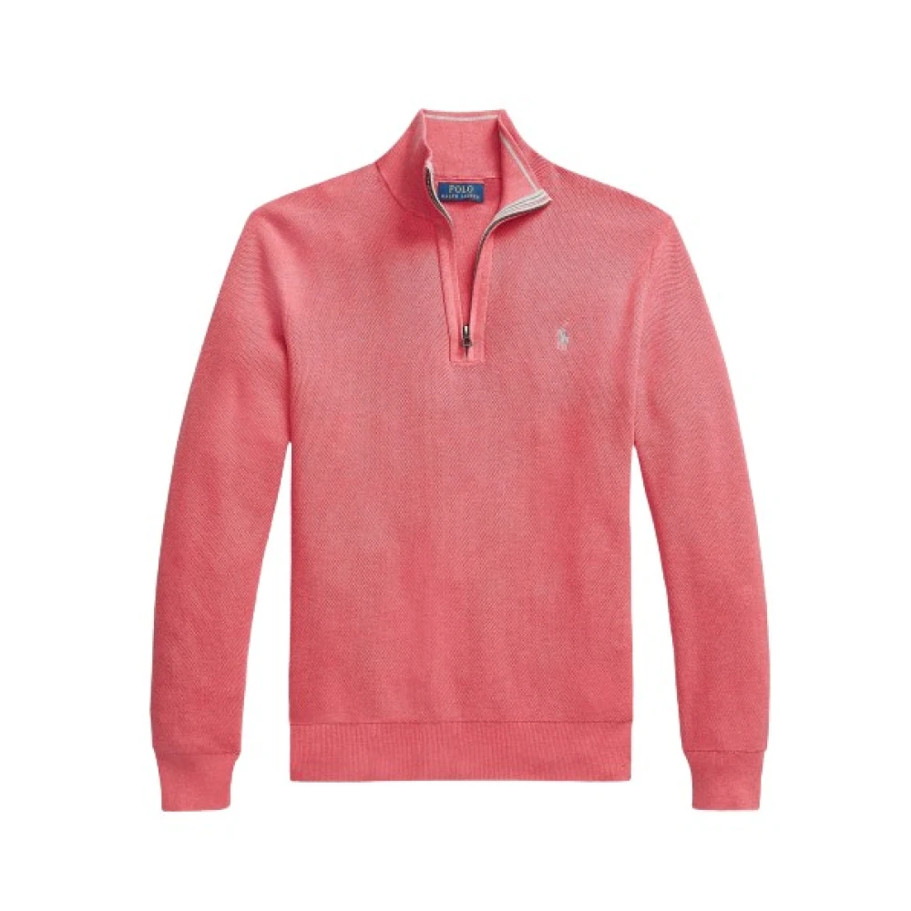 Polo Ralph Lauren Half-Zip Sweater met Honingraatstructuur Red Heren