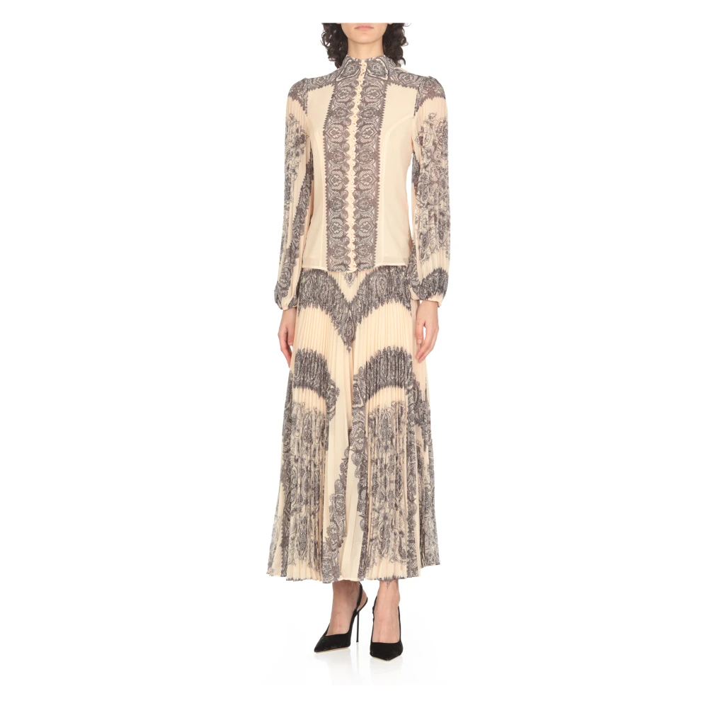 Zimmermann Blouse met contrasterend kleurpatroon Beige Dames