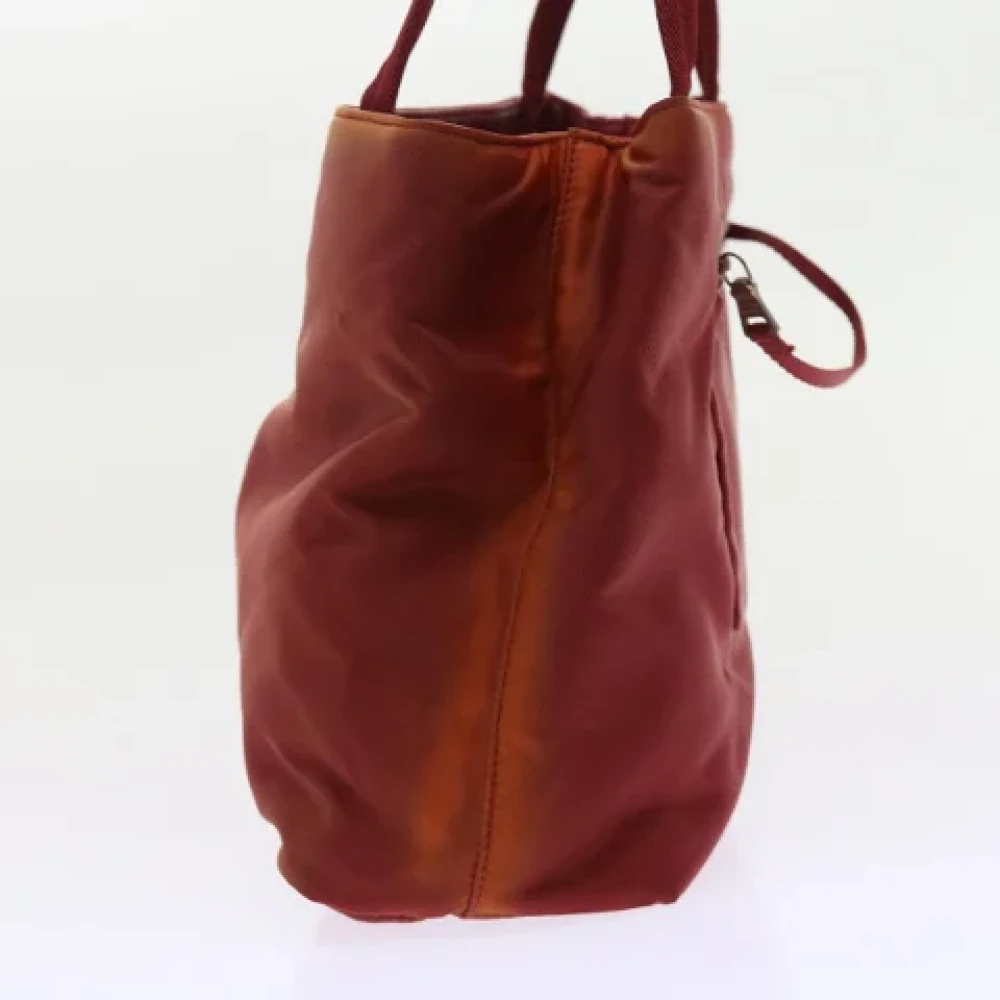 Prada Vintage Pre-owned Nylon handbags Red Dames