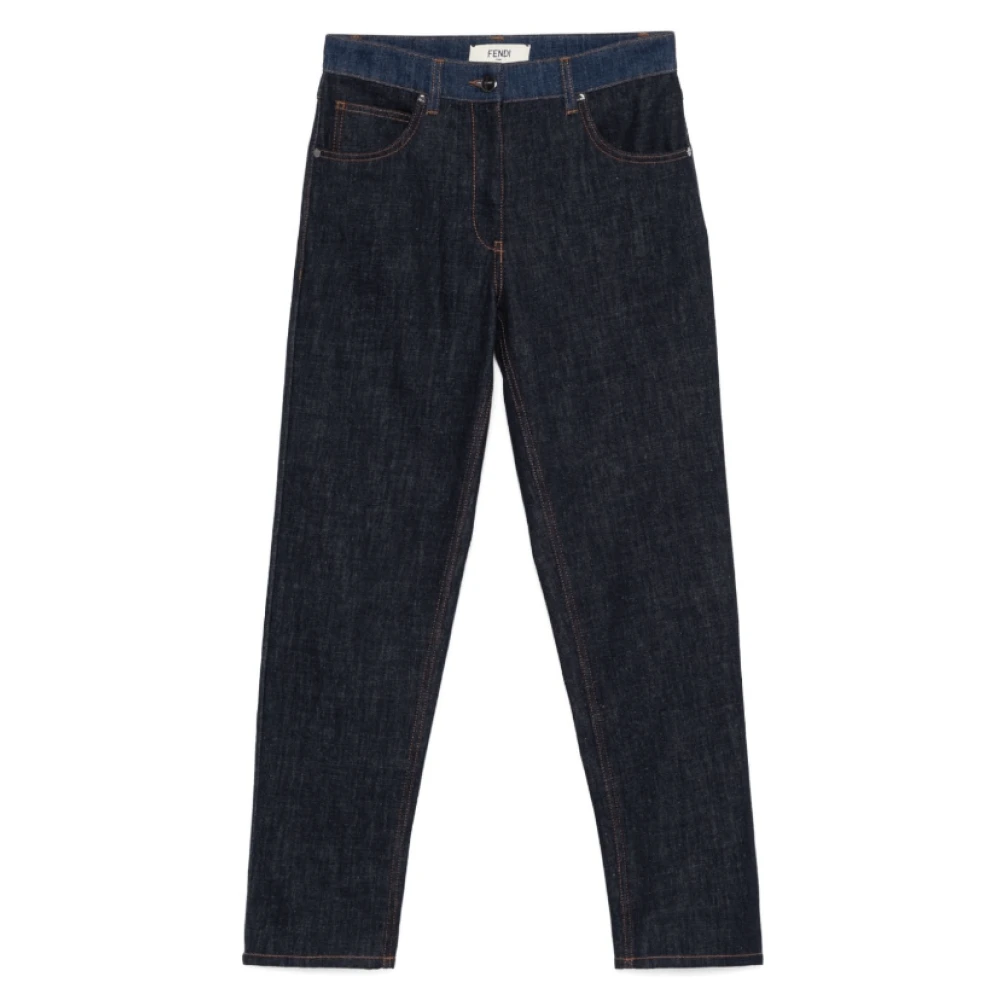 Fendi Tweekleurige spijkerbroek Blue Dames