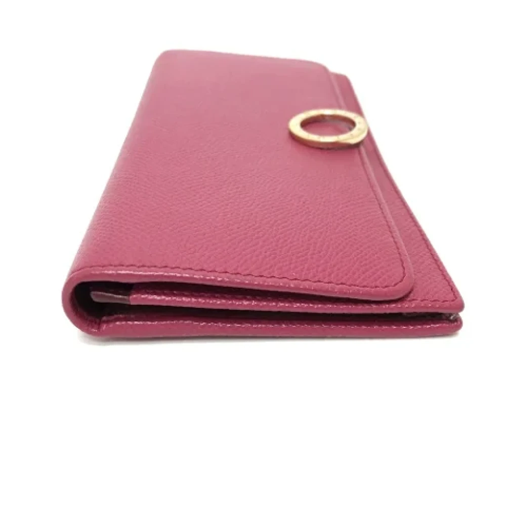 Bvlgari Vintage Pre-owned Leather wallets Pink Dames