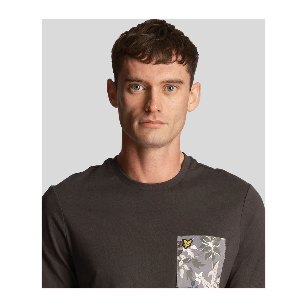 Lyle & Scott Bloemenprint zak T-shirt Gray Heren