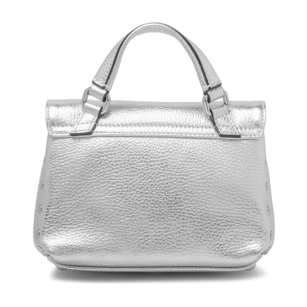 Zanellato Zilveren Postina Tas met Studs Gray Dames