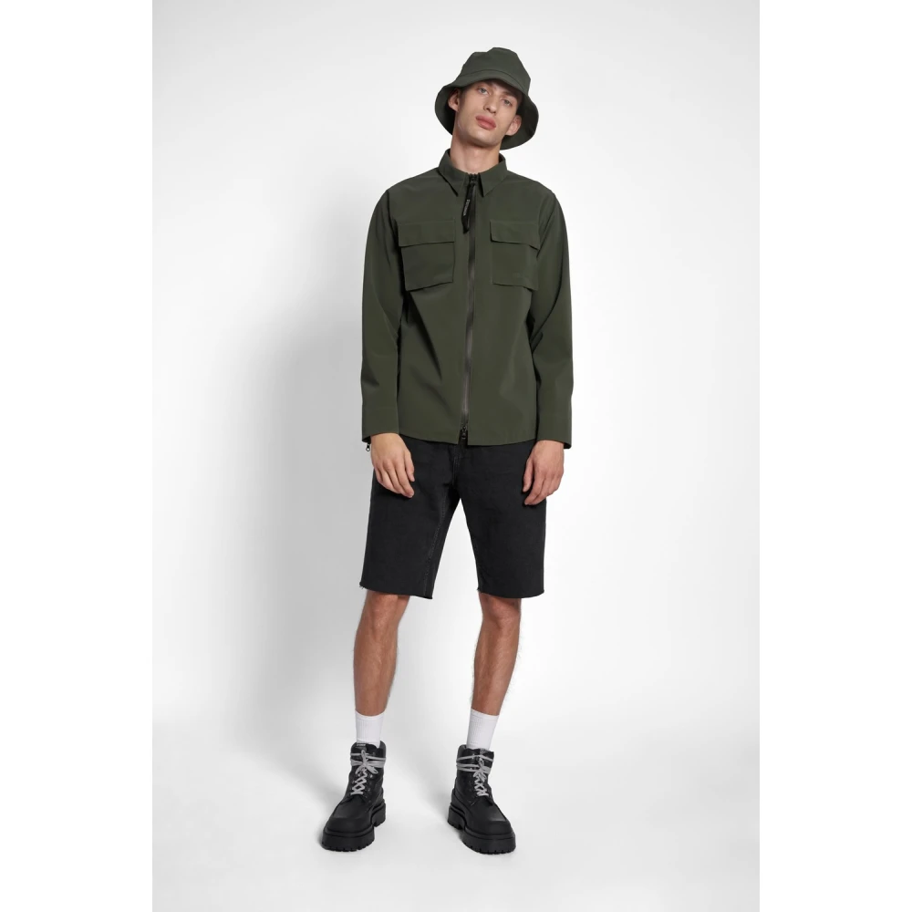 Stutterheim Waterdicht Mat Overshirt Green Heren