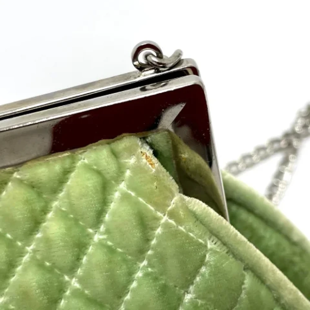 Chanel Vintage Pre-owned Velvet chanel-bags Green Dames
