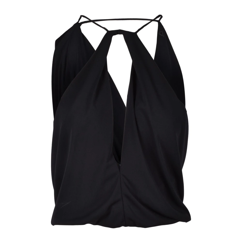 Dondup Polyester Top Black Dames