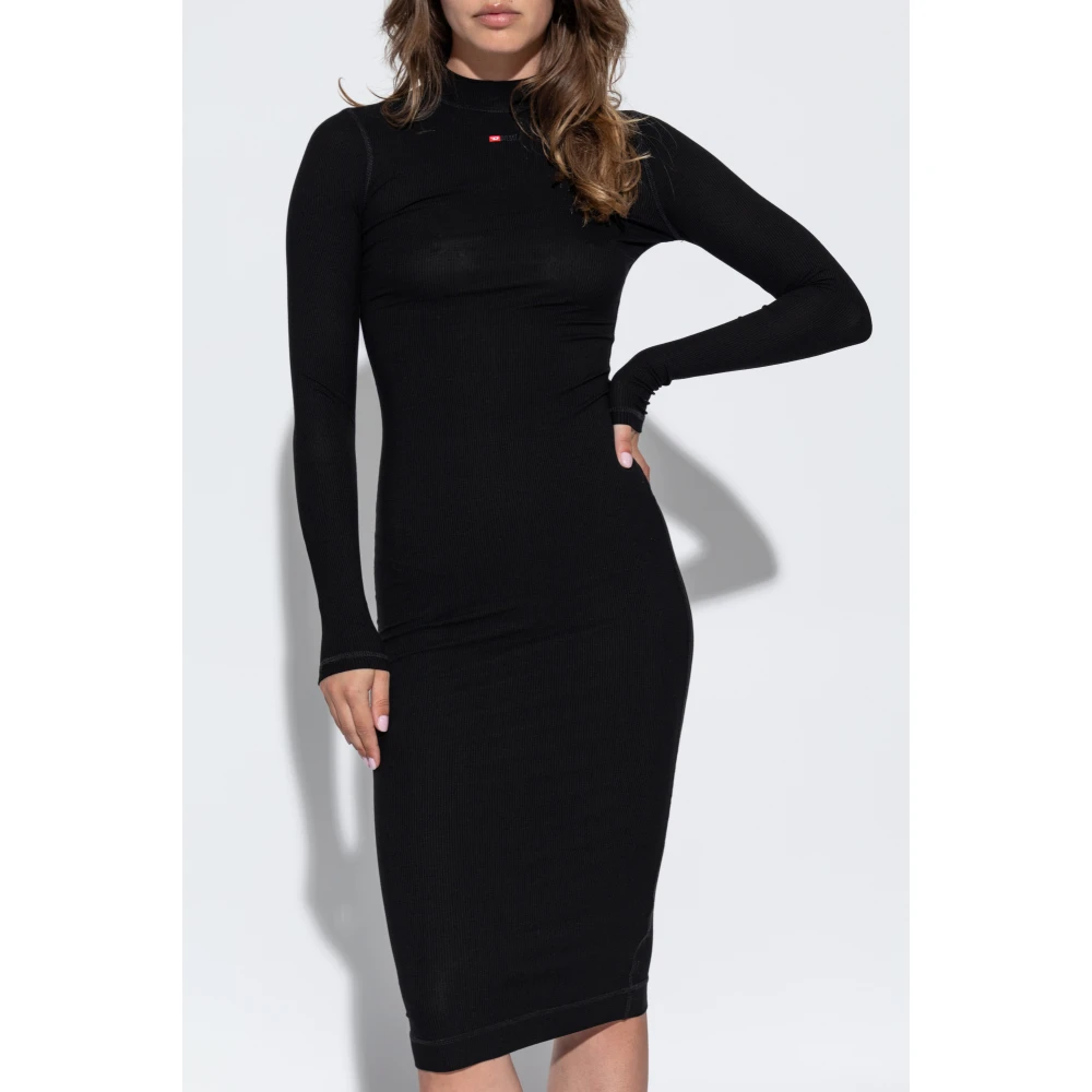 Diesel Jurk D-Mokky-Ls-Microdiv Black Dames