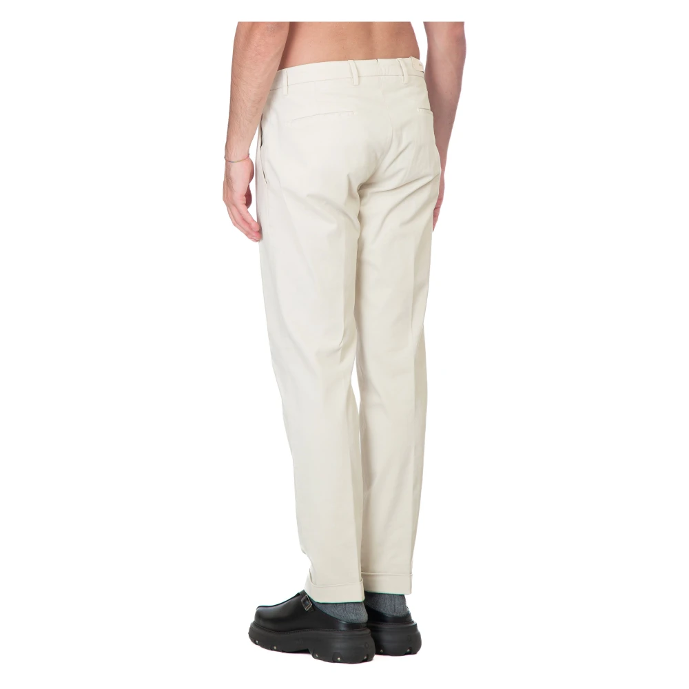 Briglia Geplooide katoenen broek Beige Heren