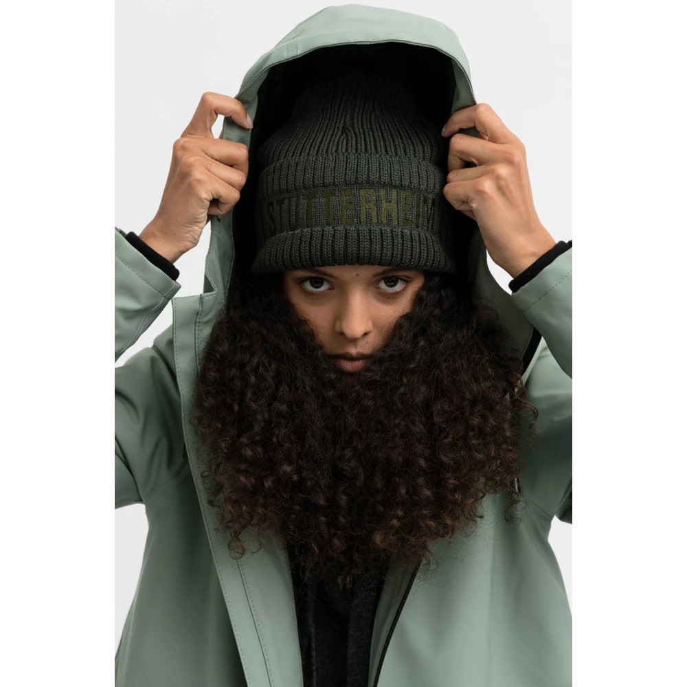 Stutterheim Pompon Ribgebreide Beanie Green Unisex