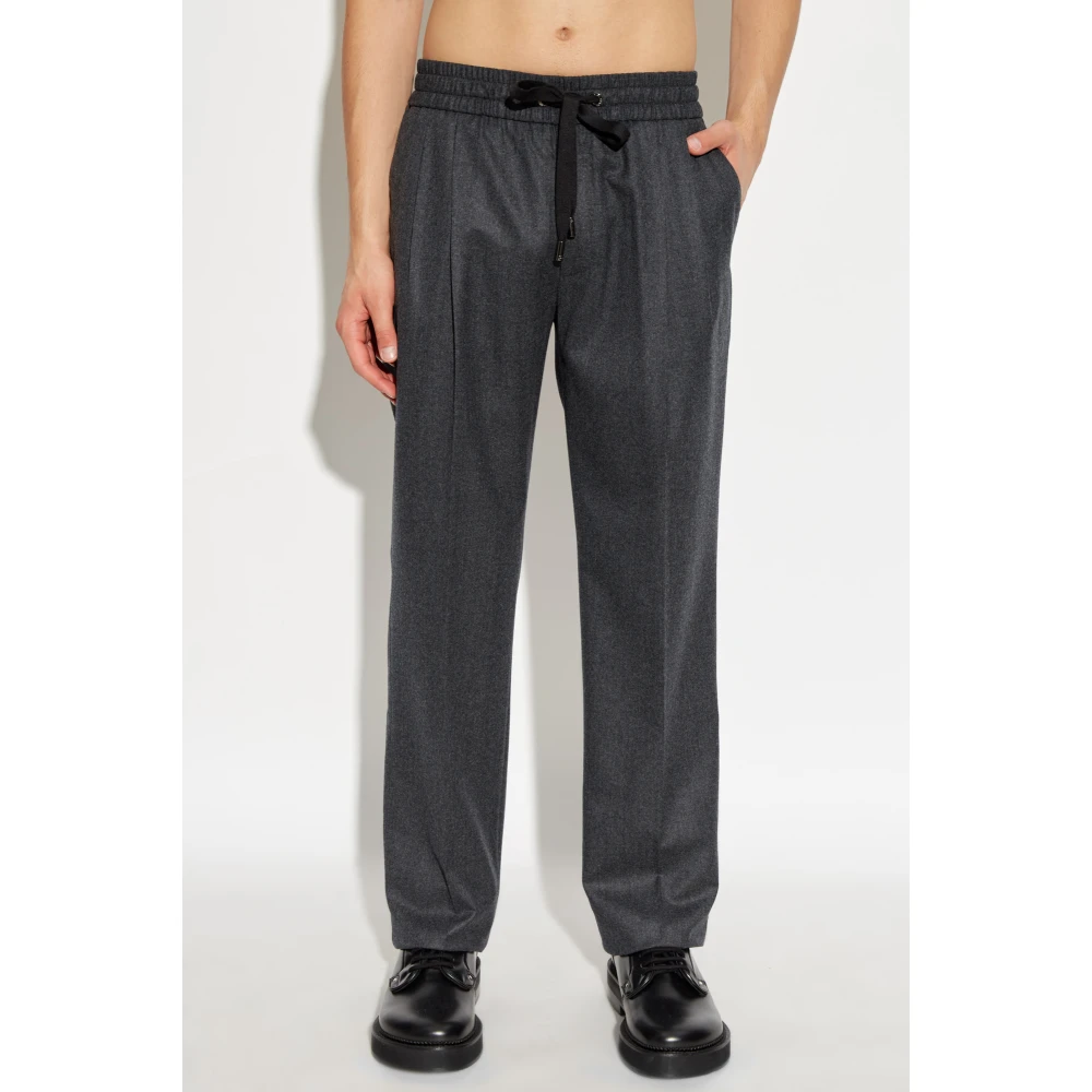 Dolce & Gabbana Wollen broek Gray Heren