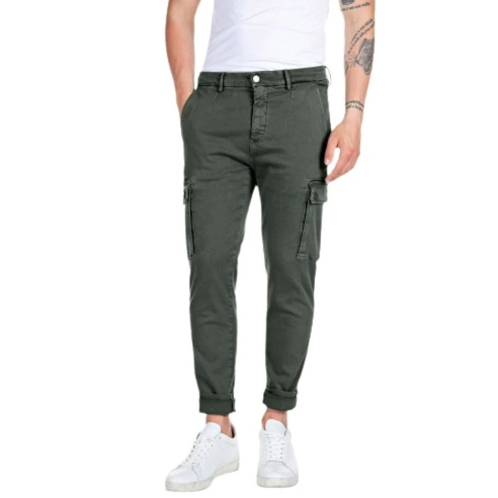 Replay Slim-fit broek Green Heren