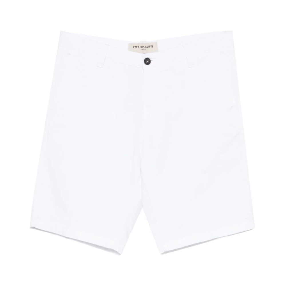 Roy Roger's Men's White College Bermuda Shorts - Casual Shorts - W36 - Shorts