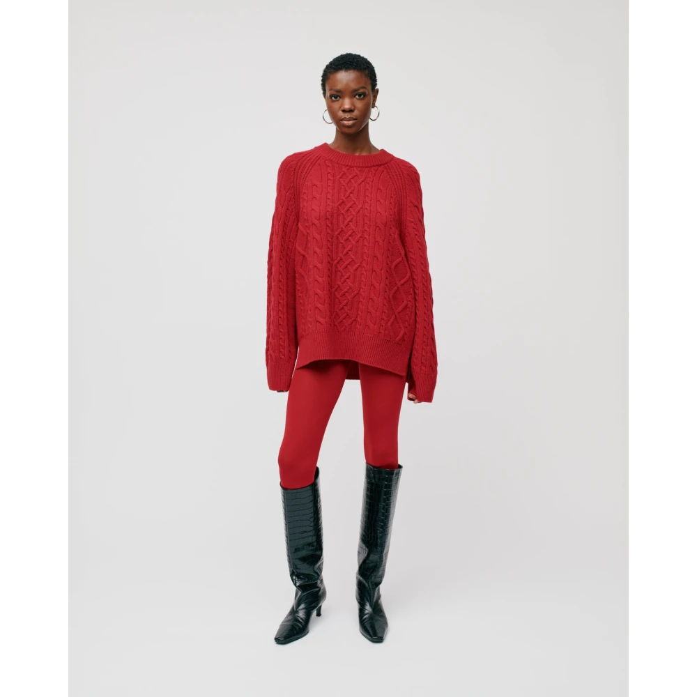 IVY OAK Gebreide trui met Raglanmouwen Red Dames