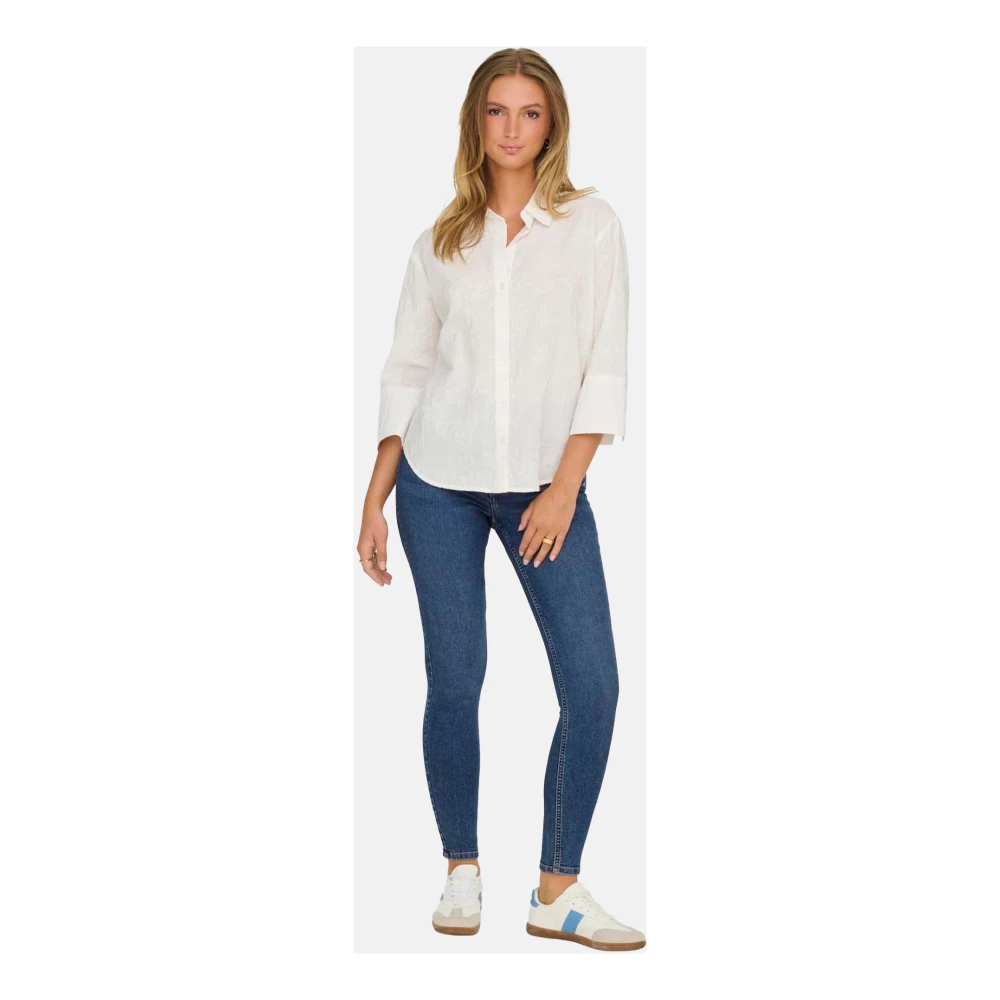 Jacqueline de Yong Hoge Taille Skinny Fit Jeans Blue Dames