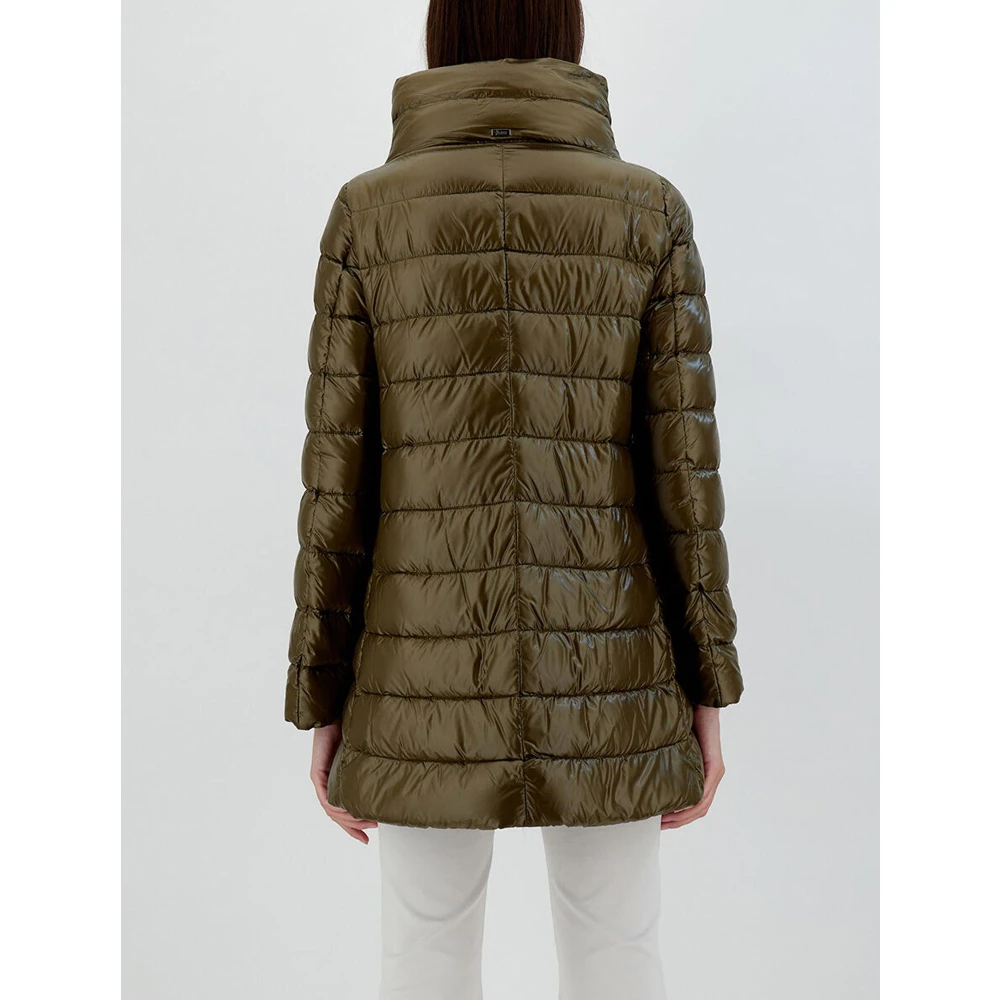 Herno Groene Piumino A-shape Jas Green Dames