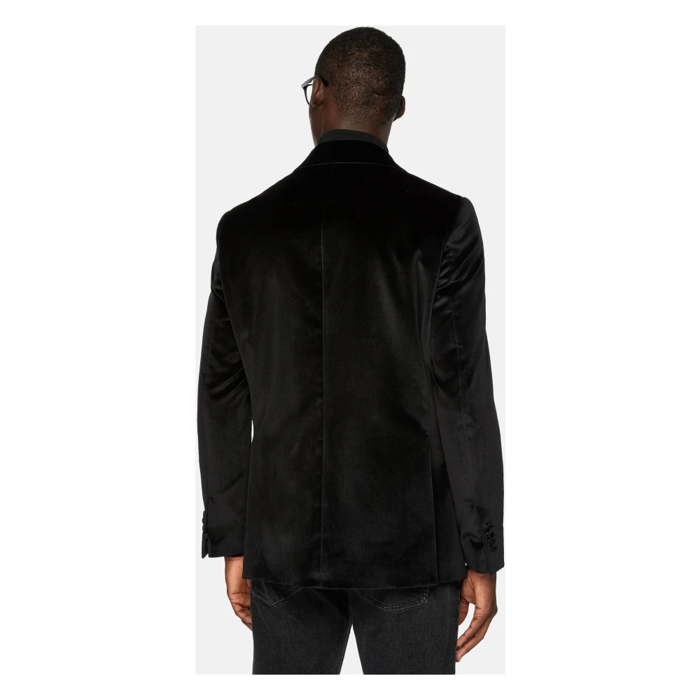 Boggi Milano Katoenen Fluwelen Jas Black Heren