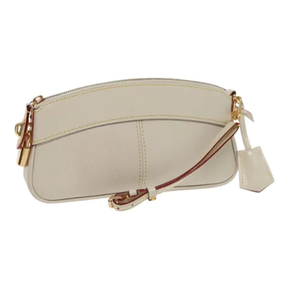 Louis Vuitton Vintage Pre-owned Leather clutches White Dames