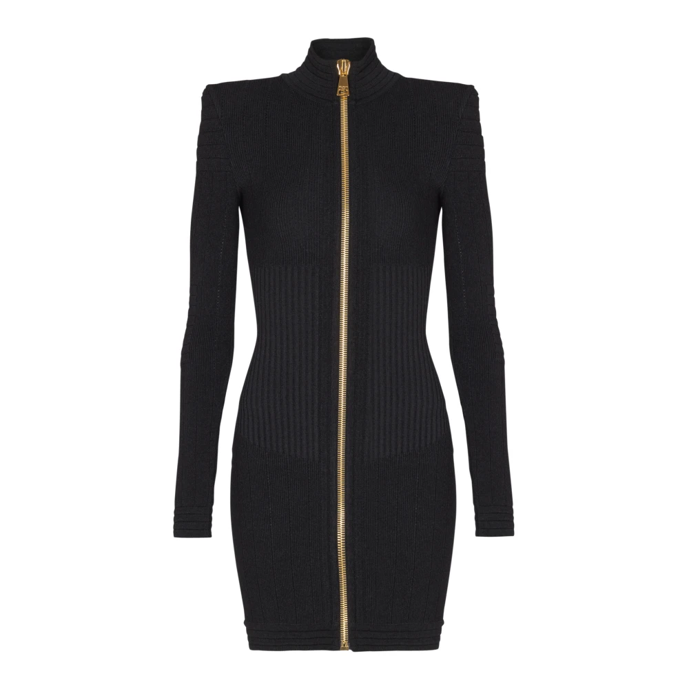 Balmain Femme Noir - Robe Courte En Maille - Robes - Taille: 40 Fr