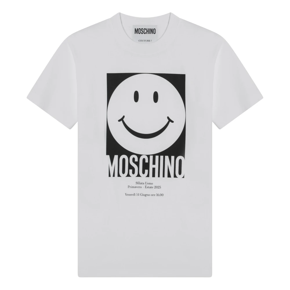 Moschino Korte mouwen ronde hals T-shirt White Dames