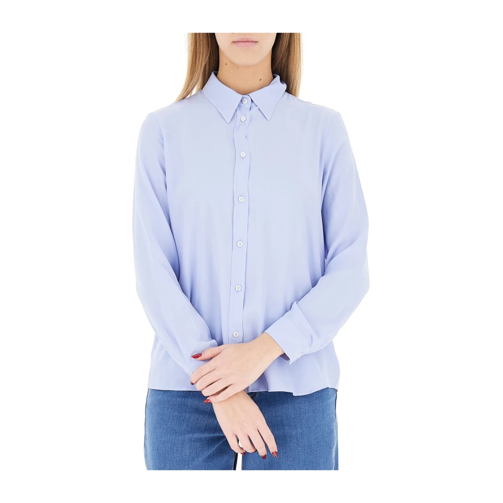 Marella Women's Blue Crepe De Chine Shirt - Shirts - 2XS - Blouses & Shirts