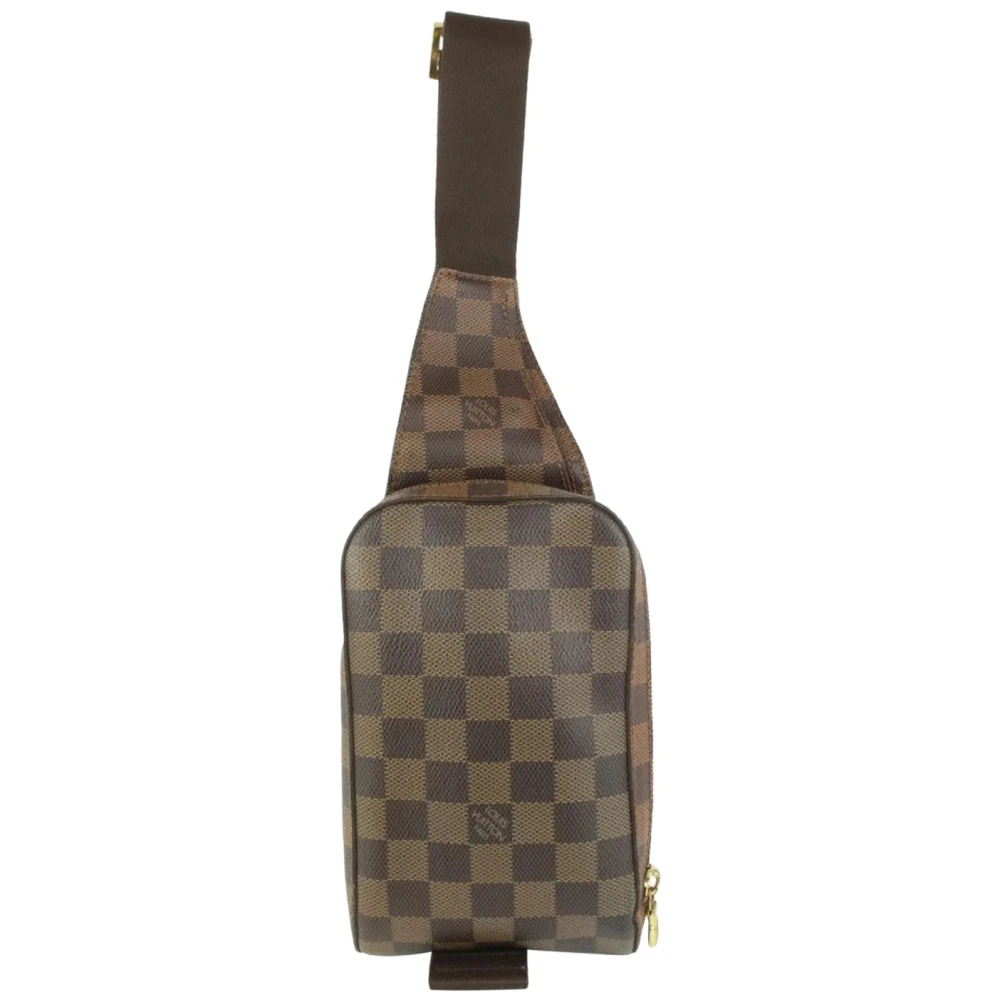 Louis Vuitton Vintage Förägda Canvas LV Väskor, Tillverkade i Spanien Brown, Dam