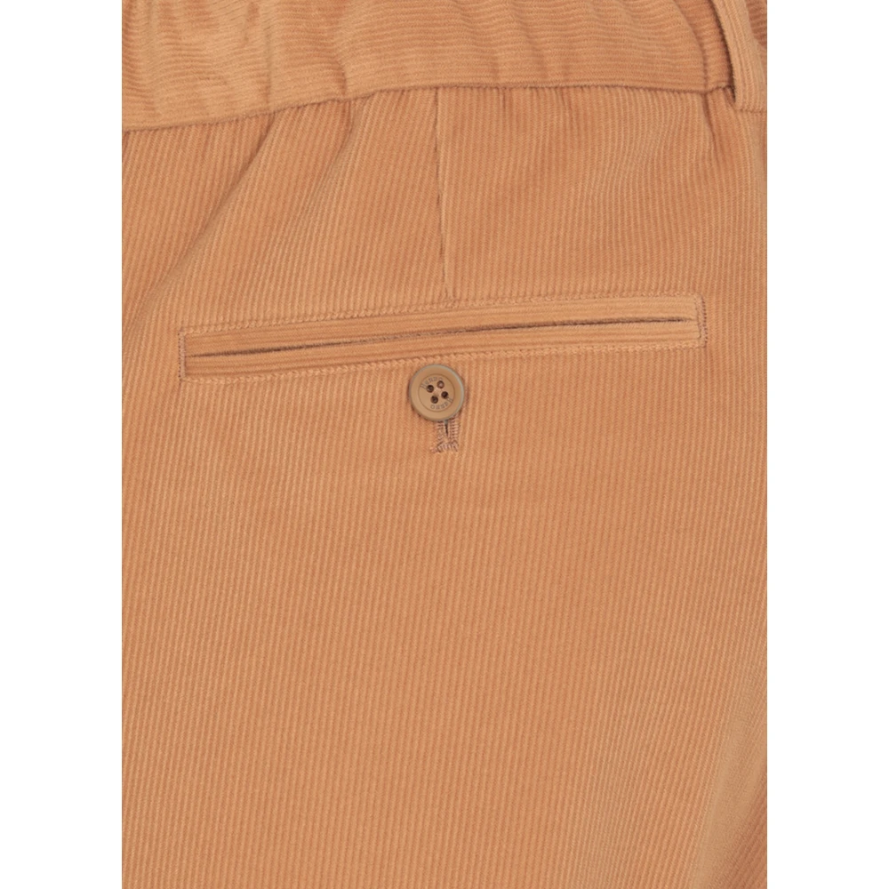 Herno Kameelbruine Corduroy Broek met Koord Brown Heren