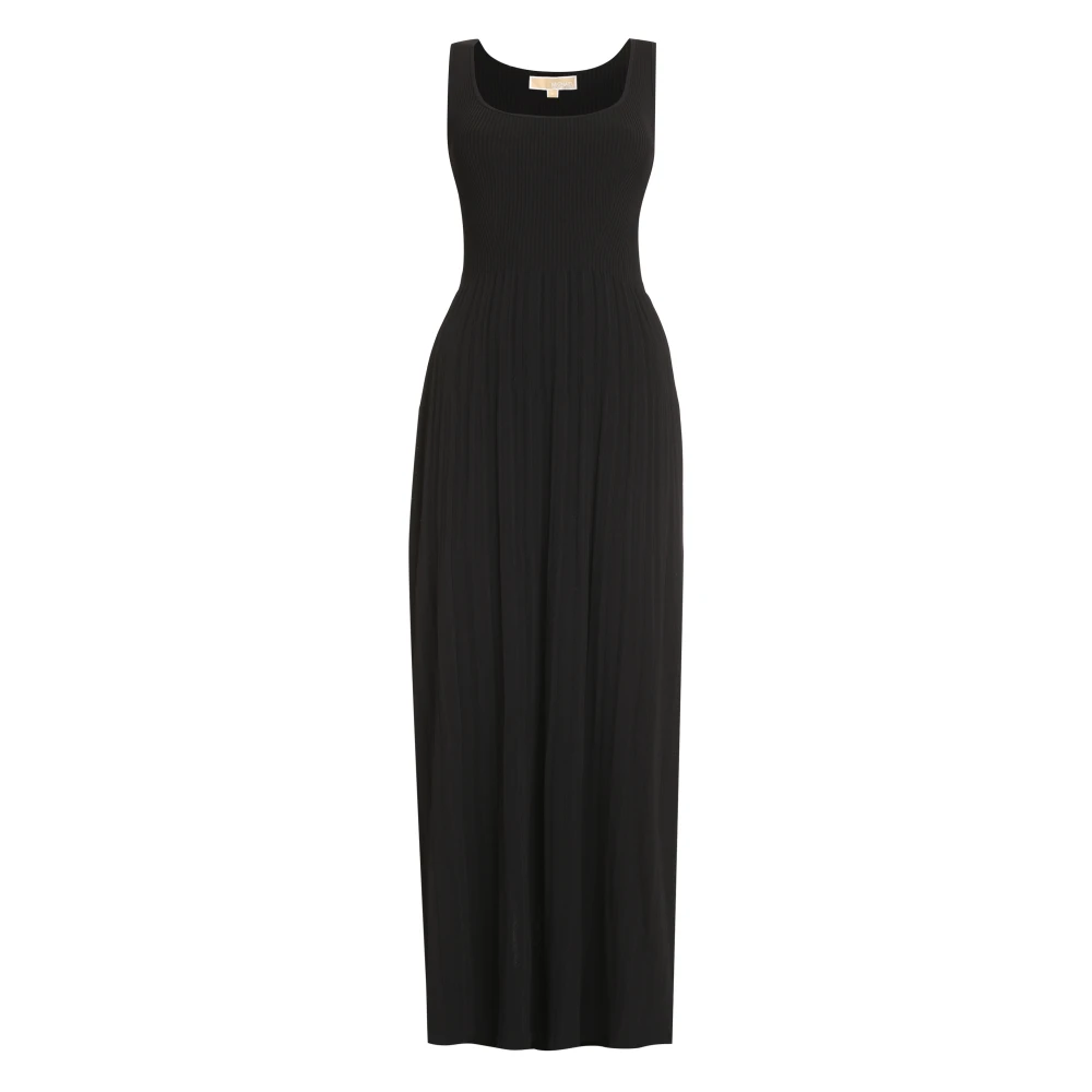 Michael Kors Geribde Maxi Jurk van Strakbreisel Black Dames