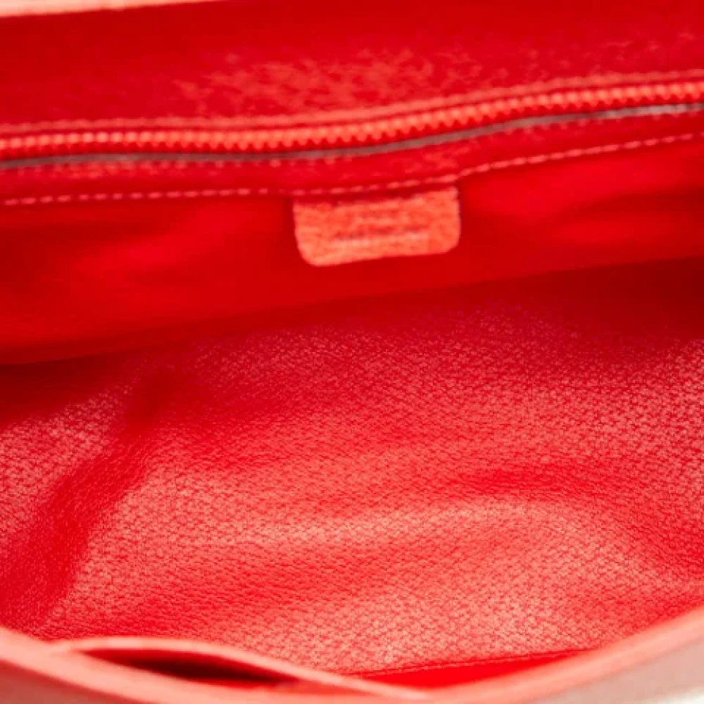 Celine Vintage Pre-owned Leather handbags Red Dames
