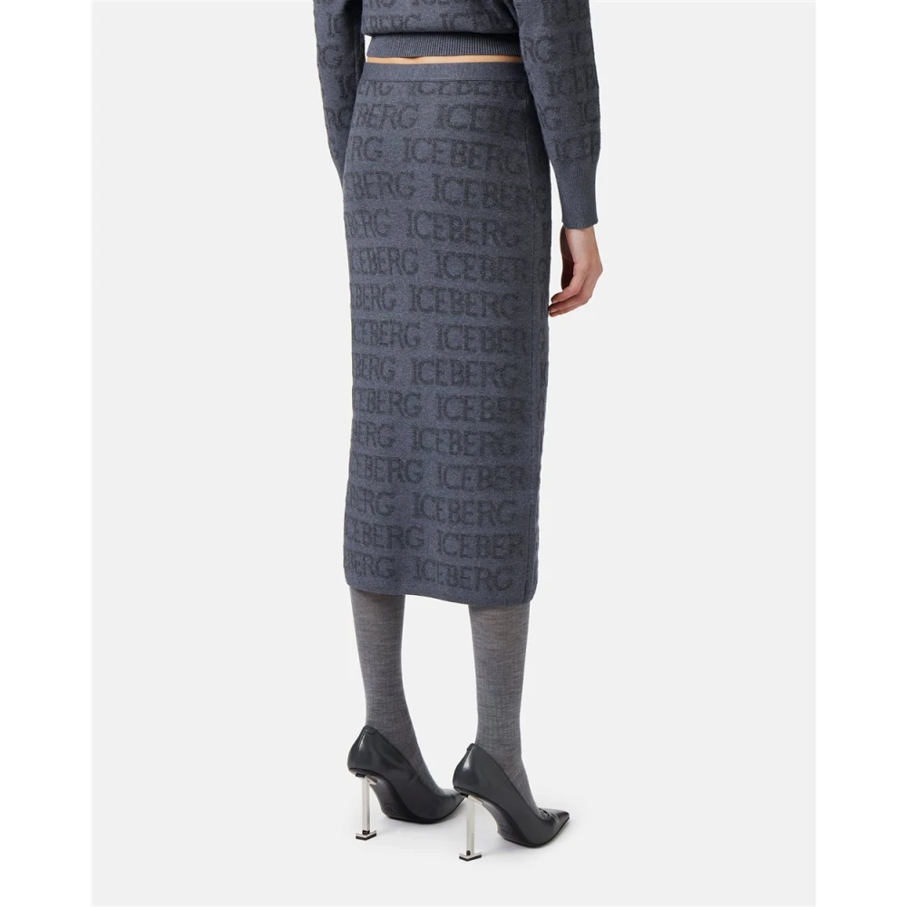Iceberg Rok met ijsbergpatroon Gray Dames