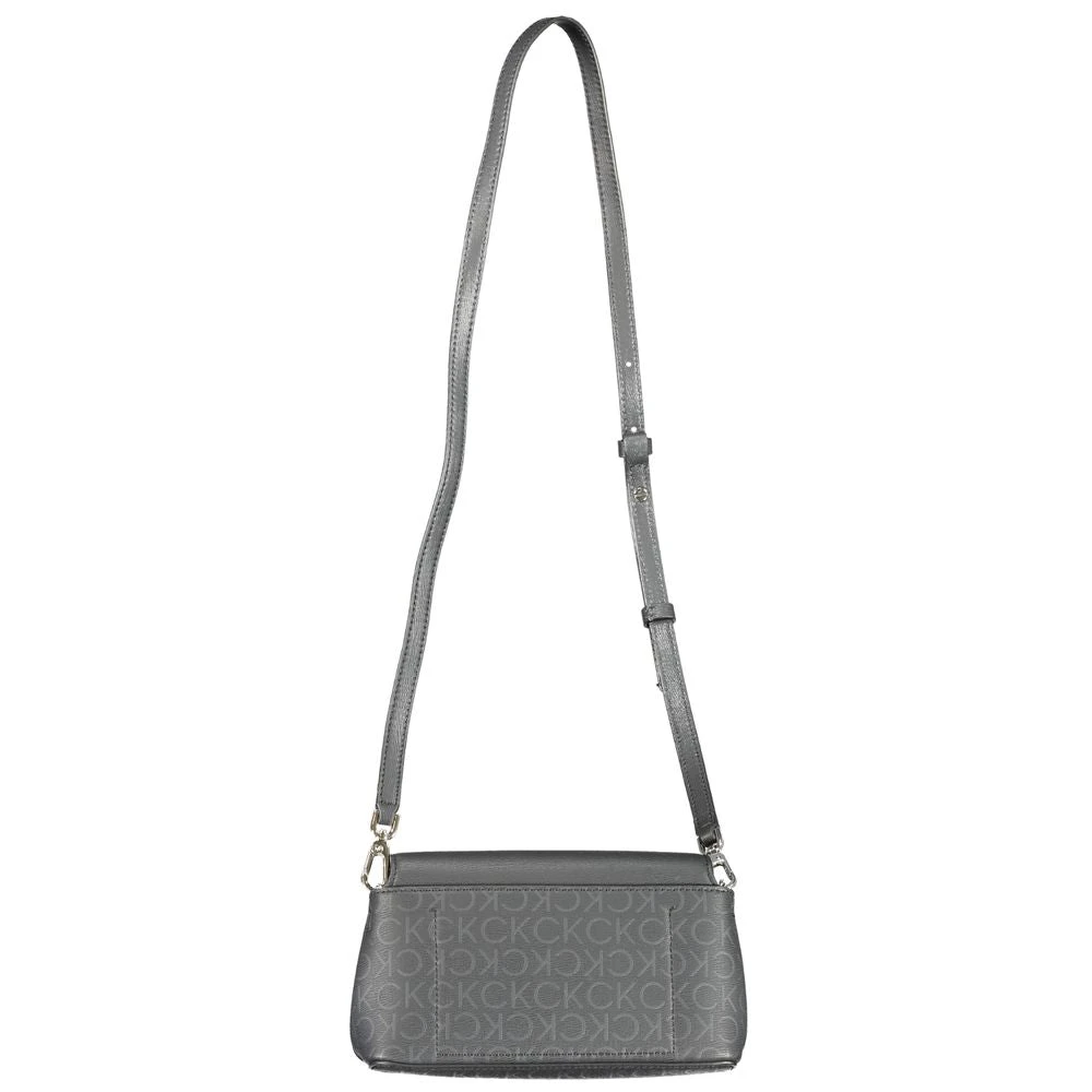Calvin Klein Zwarte Polyester Handtas met Verstelbare Schouderband Black Dames