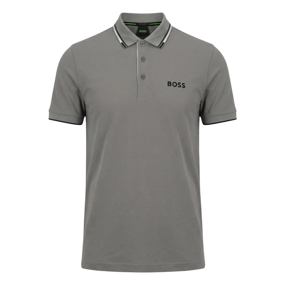 Hugo Men's Gray Polo Shirts, S, Short-Sleeved Polo Shirt