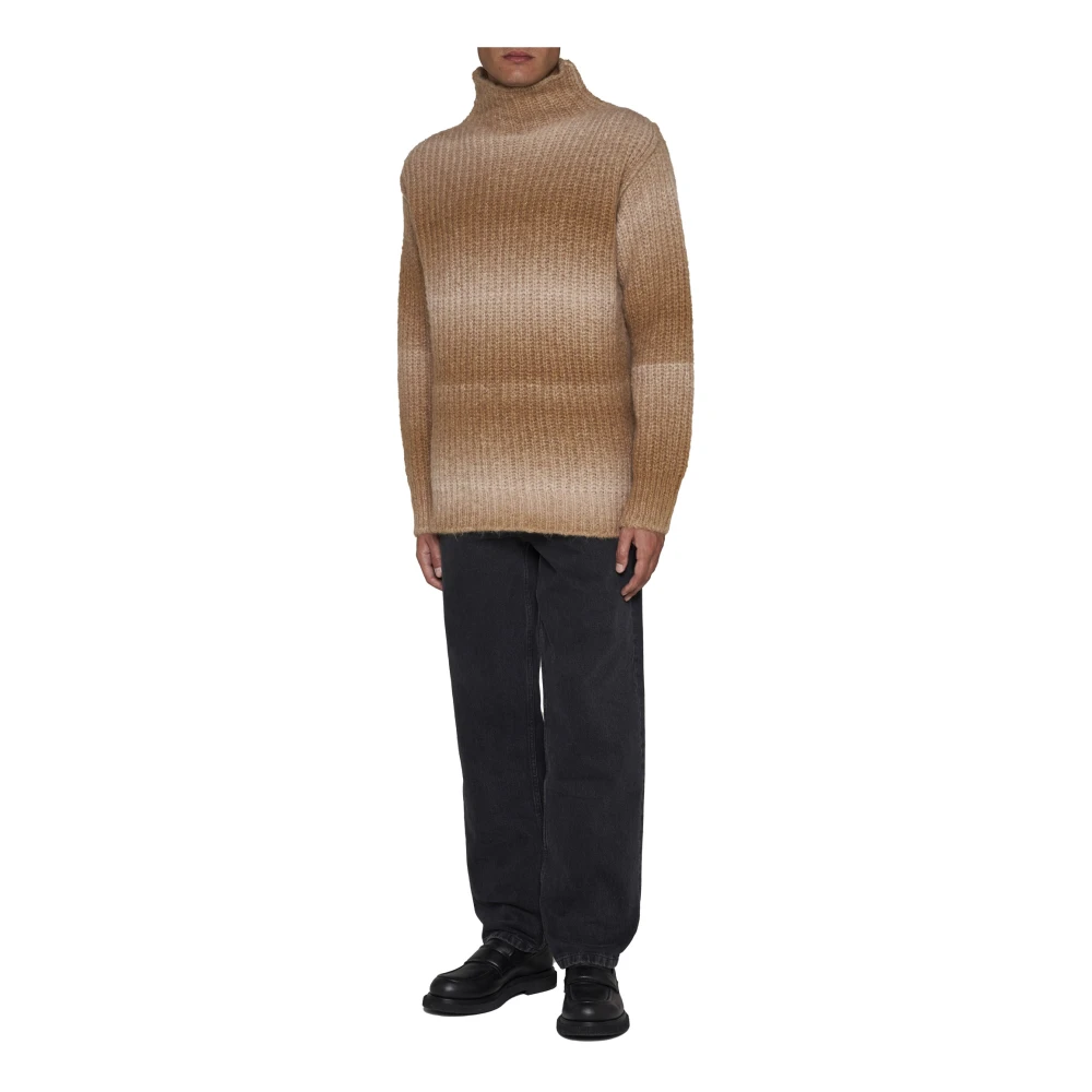 Roberto Collina Bruine Sweater Lupetto ML Brown Heren