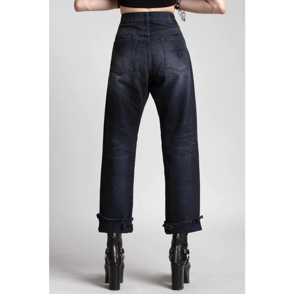 R13 Cropped Jeans Black Dames