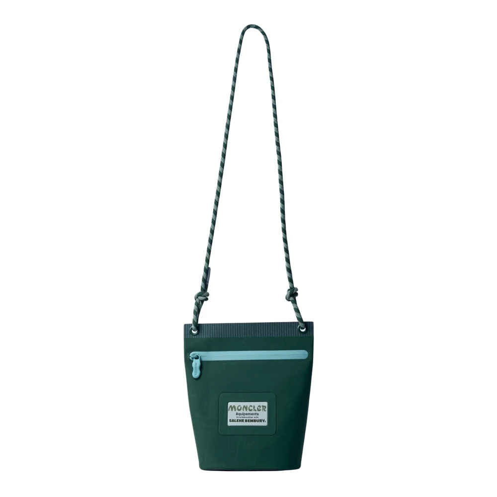Moncler Crossbody Tas met Logo Patch Green Heren